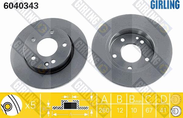 Girling 6040343 - Kočioni disk www.molydon.hr