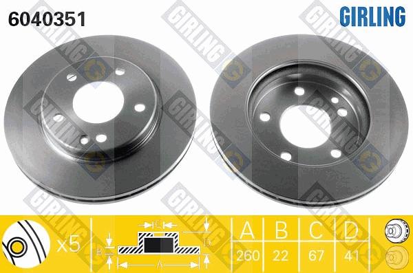 Girling 6040351 - Kočioni disk www.molydon.hr