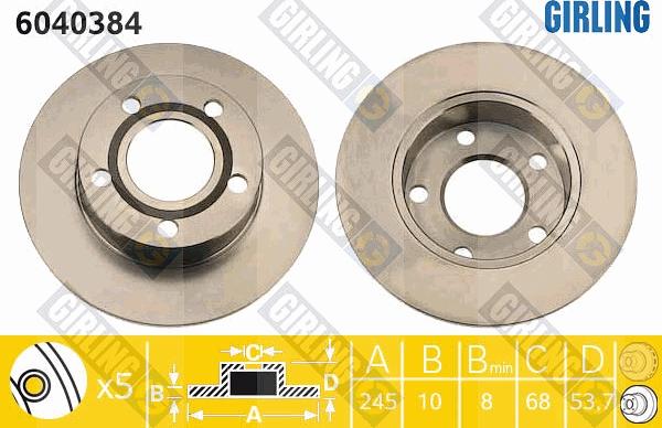 Girling 6040384 - Kočioni disk www.molydon.hr