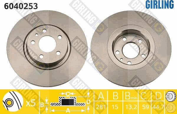 Girling 6040253 - Kočioni disk www.molydon.hr