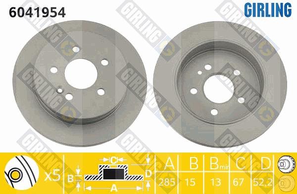 Girling 6041954 - Kočioni disk www.molydon.hr