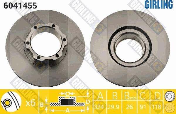 Girling 6041455 - Kočioni disk www.molydon.hr