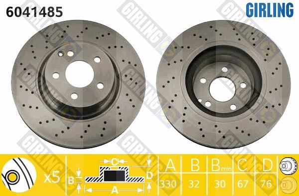 Girling 6041485 - Kočioni disk www.molydon.hr