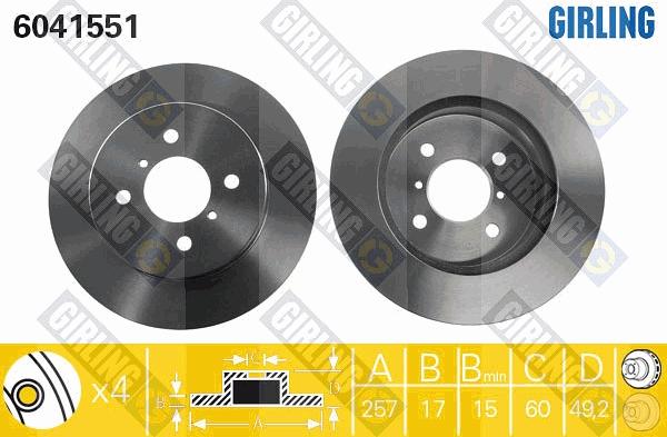 Girling 6041551 - Kočioni disk www.molydon.hr