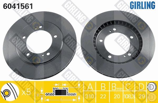 Girling 6041561 - Kočioni disk www.molydon.hr