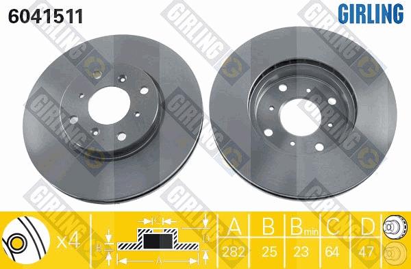 Girling 6041511 - Kočioni disk www.molydon.hr