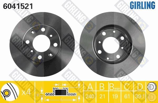 Girling 6041521 - Kočioni disk www.molydon.hr