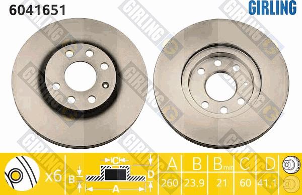 Girling 6041651 - Kočioni disk www.molydon.hr