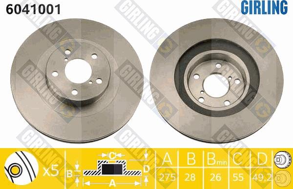 Girling 6041001 - Kočioni disk www.molydon.hr