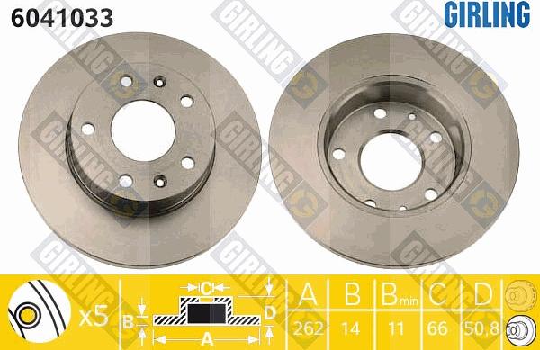 Girling 6041033 - Kočioni disk www.molydon.hr