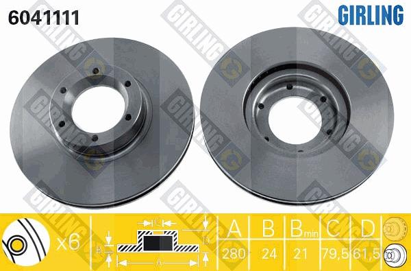 Girling 6041111 - Kočioni disk www.molydon.hr