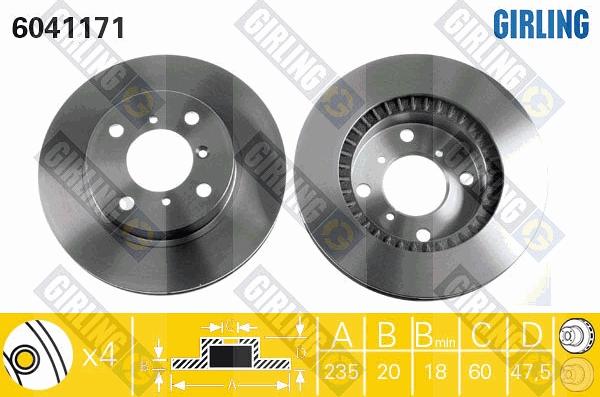 Girling 6041171 - Kočioni disk www.molydon.hr