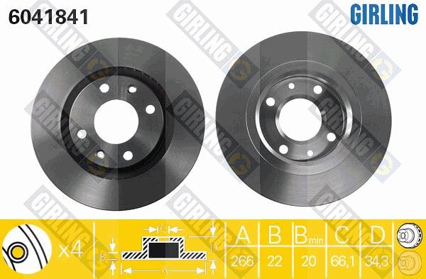 Girling 6041841 - Kočioni disk www.molydon.hr