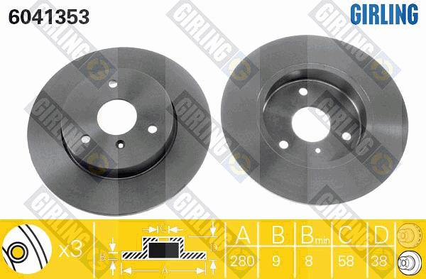 Girling 6041353 - Kočioni disk www.molydon.hr