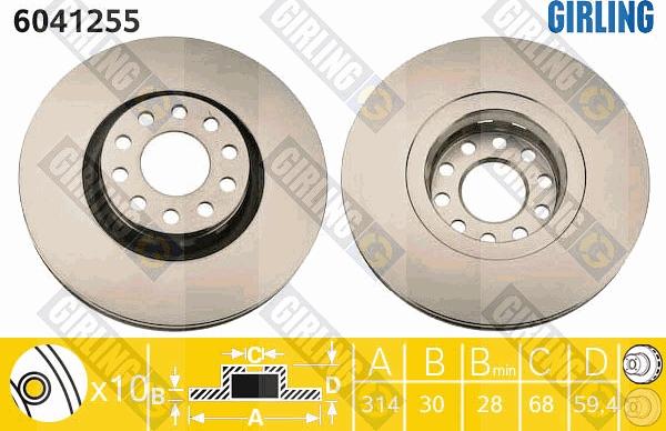 Girling 6041255 - Kočioni disk www.molydon.hr