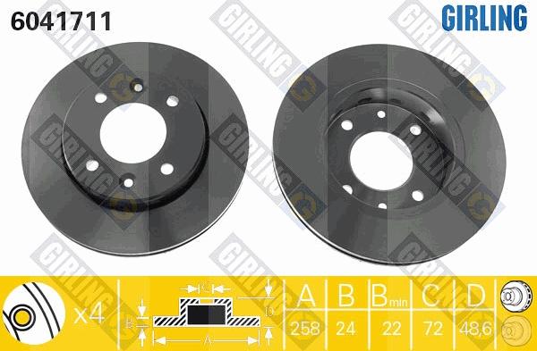 Girling 6041711 - Kočioni disk www.molydon.hr