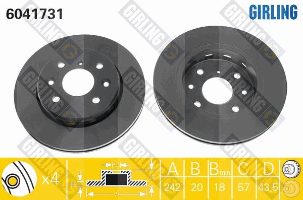 Girling 6041731 - Kočioni disk www.molydon.hr