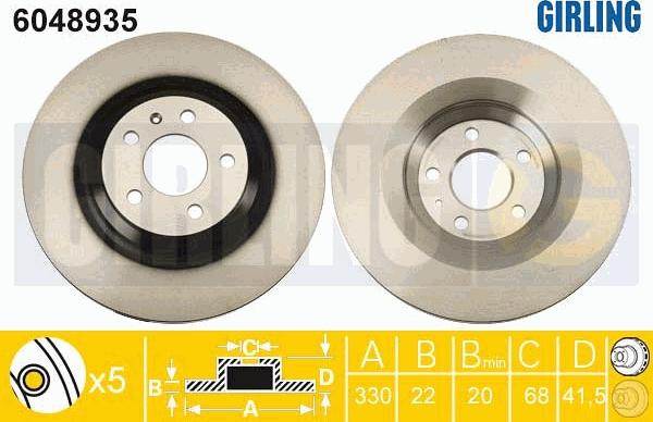 Girling 6048935 - Kočioni disk www.molydon.hr