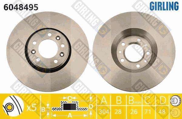 Girling 6048495 - Kočioni disk www.molydon.hr