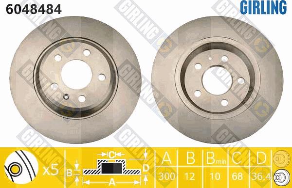 Girling 6048484 - Kočioni disk www.molydon.hr