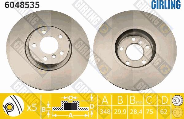 Girling 6048535 - Kočioni disk www.molydon.hr