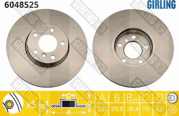 Girling 6048525 - Kočioni disk www.molydon.hr