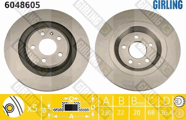 Girling 6048605 - Kočioni disk www.molydon.hr