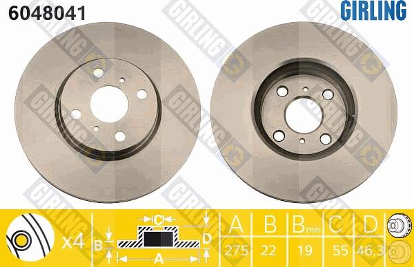 Girling 6048041 - Kočioni disk www.molydon.hr