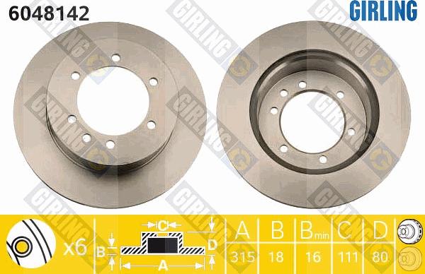 Girling 6048142 - Kočioni disk www.molydon.hr