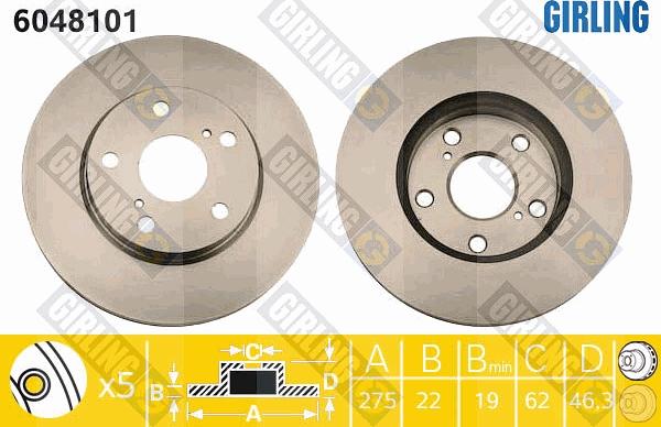 Girling 6048101 - Kočioni disk www.molydon.hr