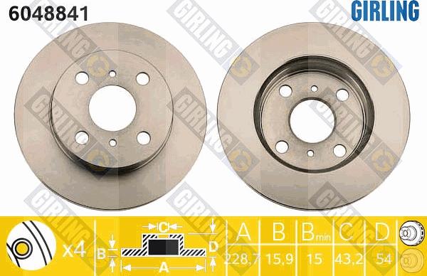 Girling 6048841 - Kočioni disk www.molydon.hr