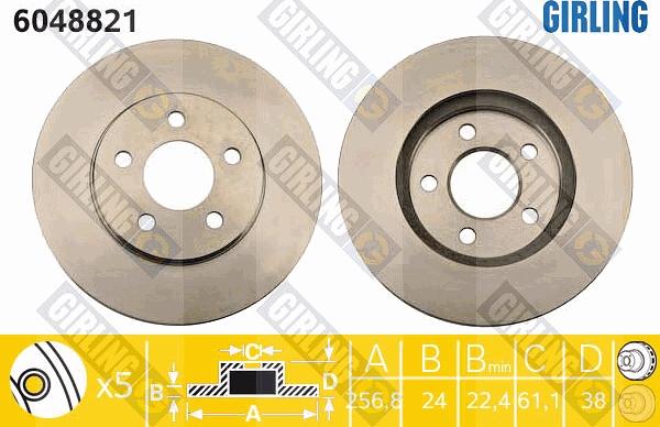 Girling 6048821 - Kočioni disk www.molydon.hr