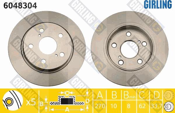 Girling 6048304 - Kočioni disk www.molydon.hr