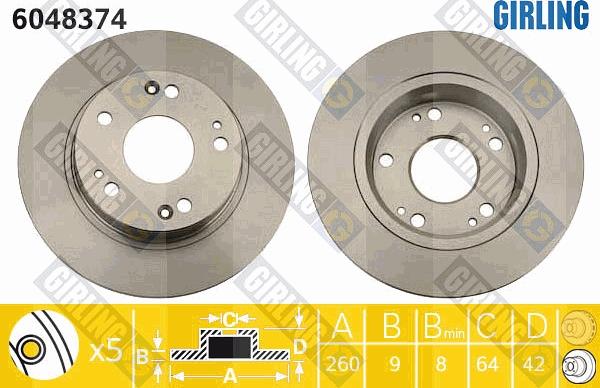 Girling 6048374 - Kočioni disk www.molydon.hr