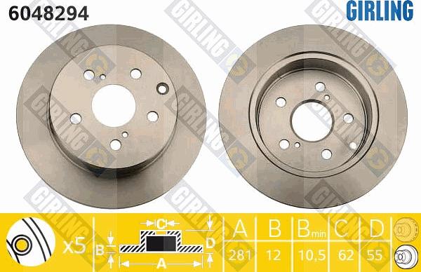 Girling 6048294 - Kočioni disk www.molydon.hr