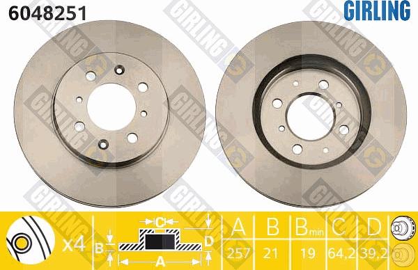 Girling 6048251 - Kočioni disk www.molydon.hr