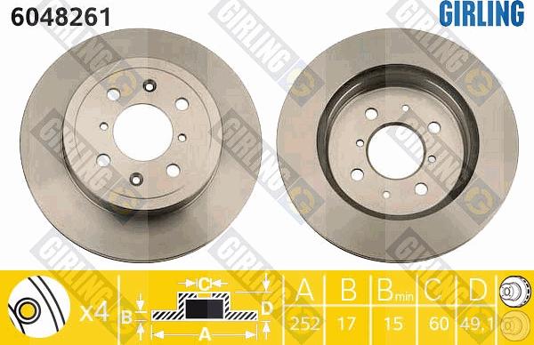 Girling 6048261 - Kočioni disk www.molydon.hr