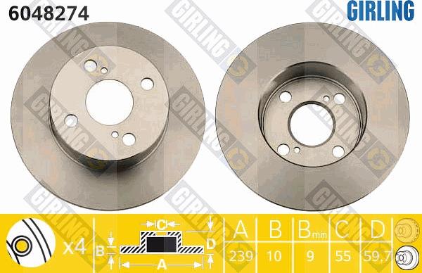 Girling 6048274 - Kočioni disk www.molydon.hr