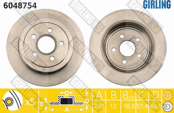 Girling 6048754 - Kočioni disk www.molydon.hr