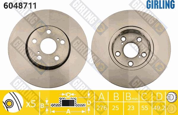 Girling 6048711 - Kočioni disk www.molydon.hr