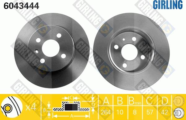 Girling 6043444 - Kočioni disk www.molydon.hr