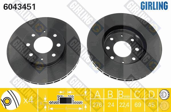 Girling 6043451 - Kočioni disk www.molydon.hr