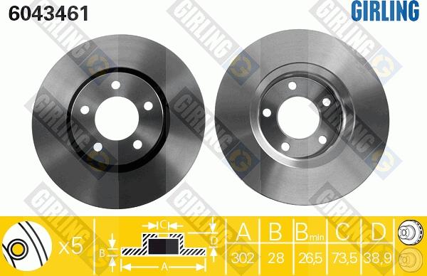 Girling 6043461 - Kočioni disk www.molydon.hr