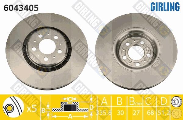 Girling 6043405 - Kočioni disk www.molydon.hr