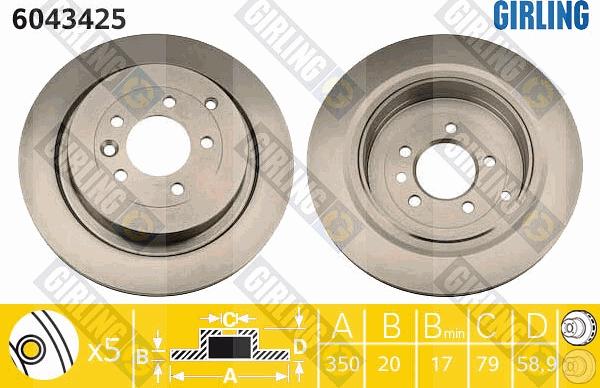 Girling 6043425 - Kočioni disk www.molydon.hr