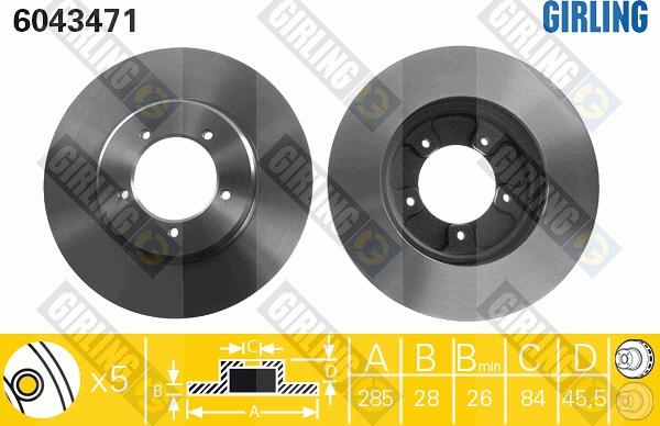 Girling 6043471 - Kočioni disk www.molydon.hr