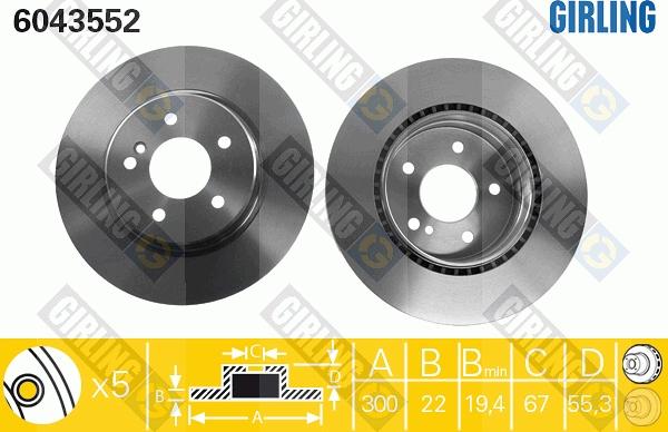 Girling 6043552 - Kočioni disk www.molydon.hr