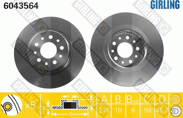 Girling 6043564 - Kočioni disk www.molydon.hr