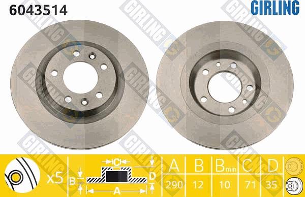 Girling 6043514 - Kočioni disk www.molydon.hr