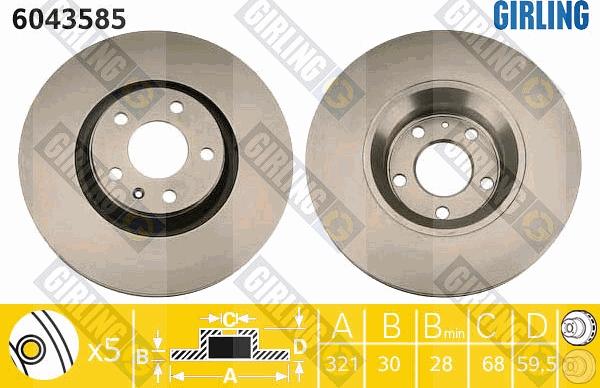 Girling 6043585 - Kočioni disk www.molydon.hr